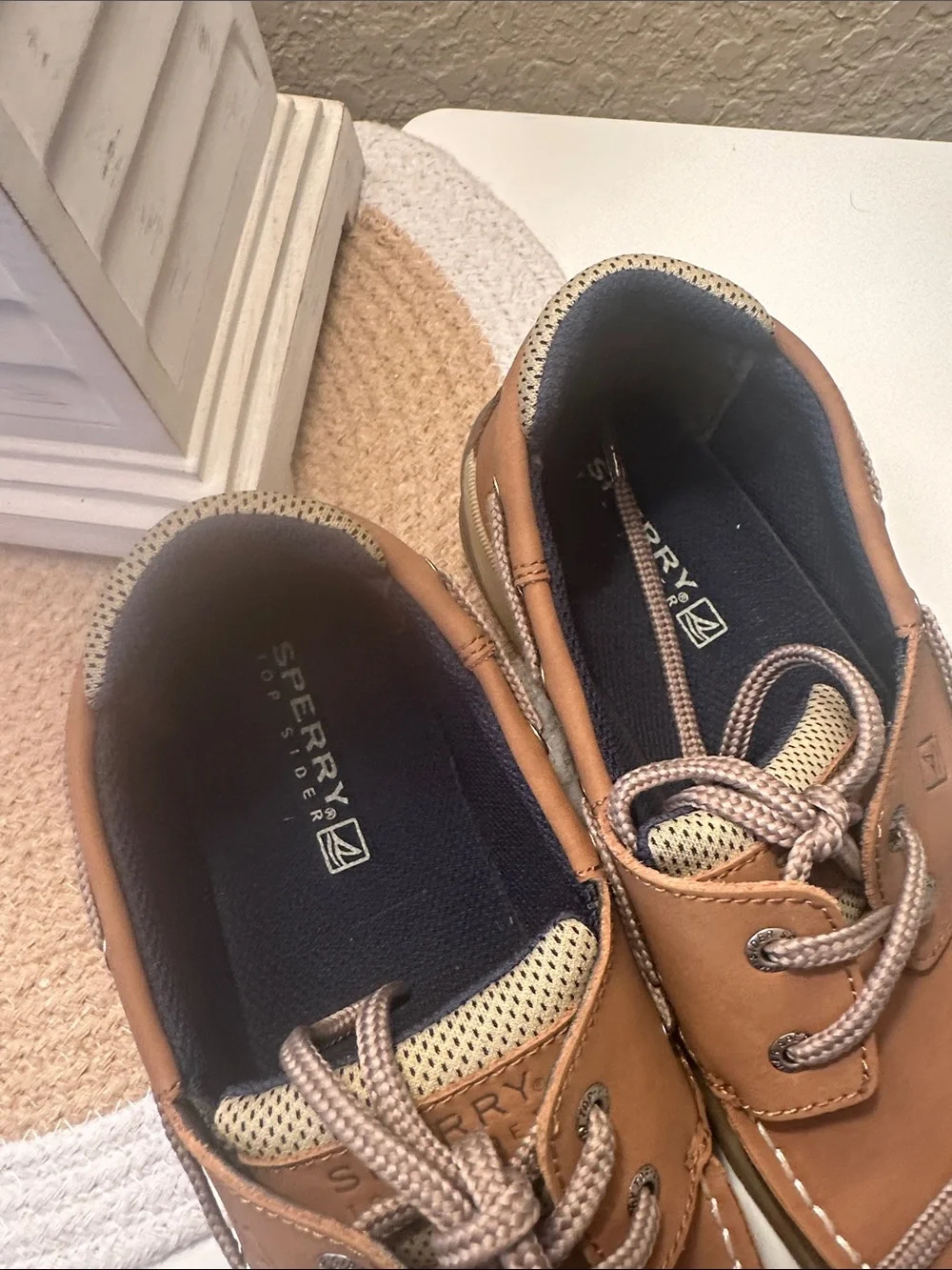Sperry Tan Leather Boat Shoes